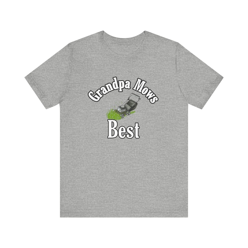 Fathers Day Grandpa Mows Best Jersey Short Sleeve Tee-image