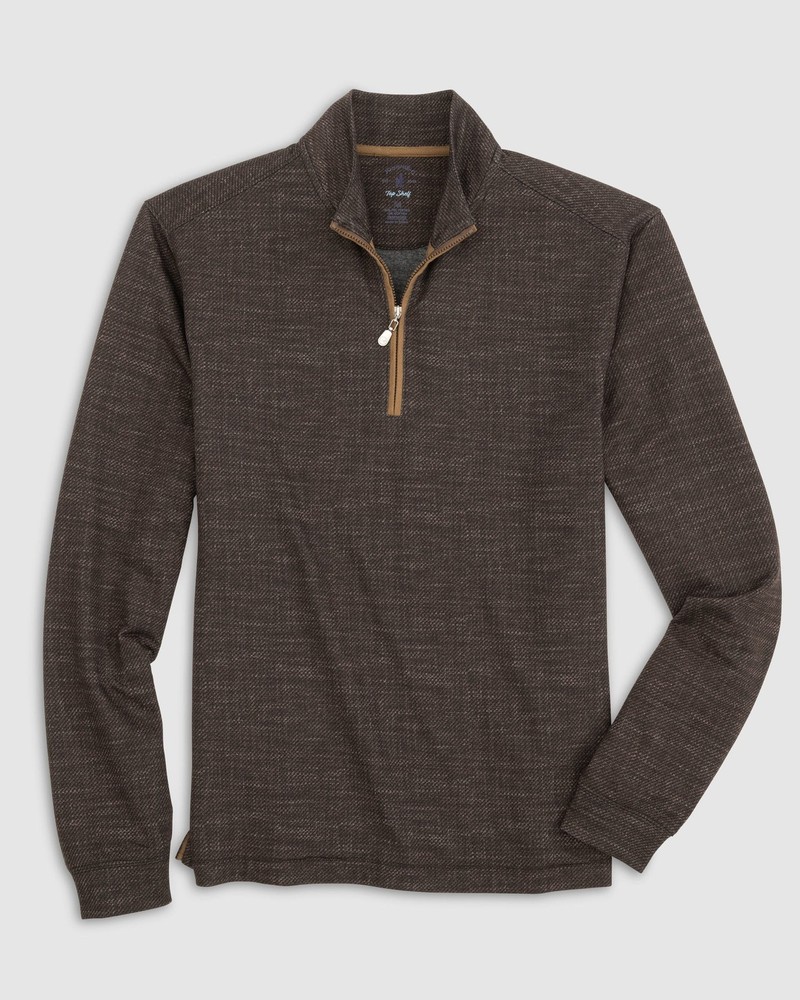 johnnie-O Hartford Heathered 1/4 Zip Pullover Russet Size S