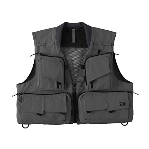 DAIWA DV-3222 Gray M Fishing Vest with Multiple Pockets