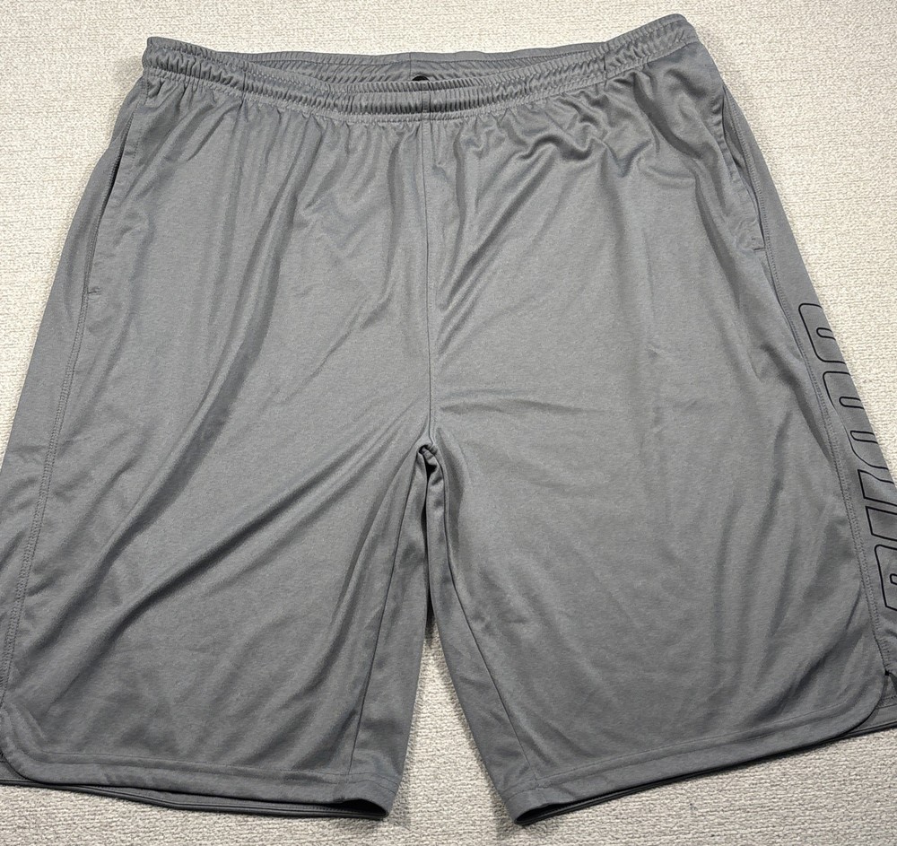 Puma Athletic Performance Workout Running Basketball Shorts Men XXL Gray Black