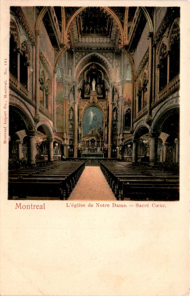Montreal Import Co., No. 101, L'église de Notre Dame, Sacré Postcard