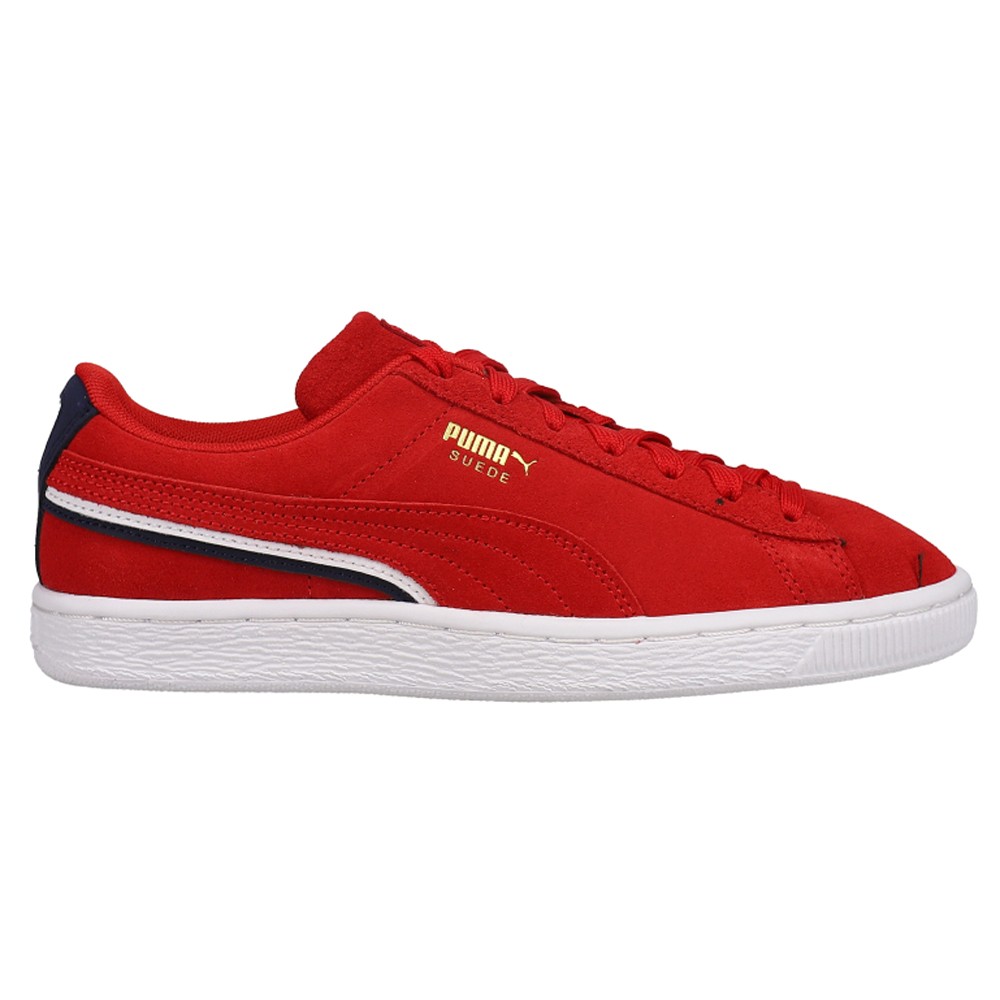 PUMA Suede Triplex Cherry Lace Up  Youth Boys Red Sneakers Casual Shoes 382936-0