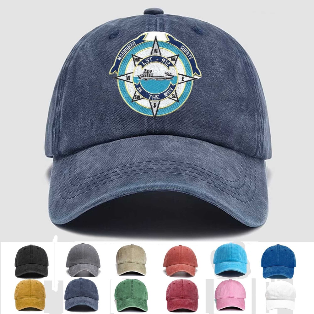 Custom Embroidered Hat LST-912 USS Mahnomen County, Veteran Cap, Trucker Hat