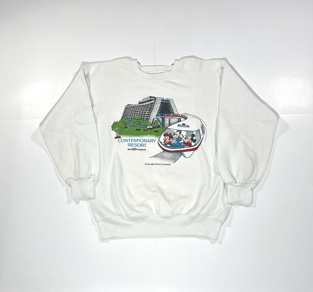 Vintage 80s Walt Disney World Contemporary Resort Mickey Mouse Sweatshirt Medium