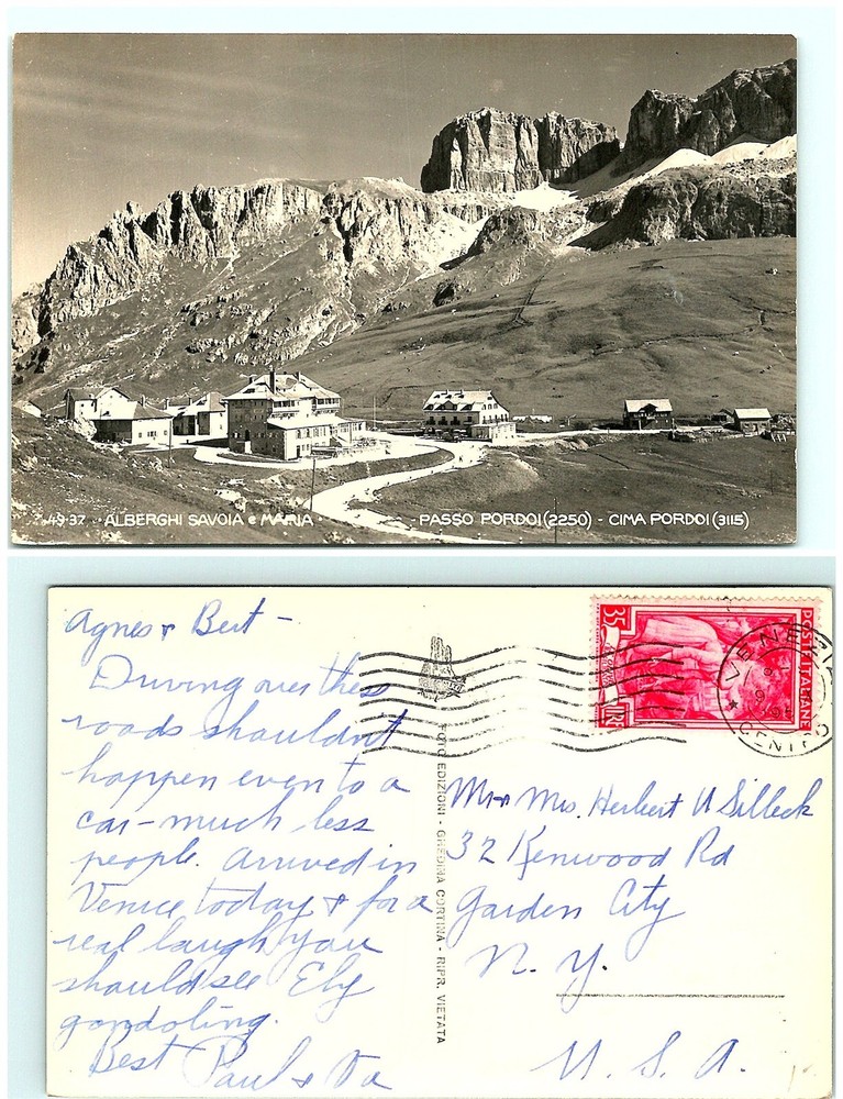 S02-2566, ALBERGHI SAVOIA MERIA, *FRANCE 1950S TO USA. RPPC