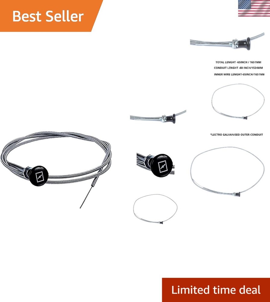 Stainless Steel 237 Rotary Push Pull Choke Control Cable | 2-3/4