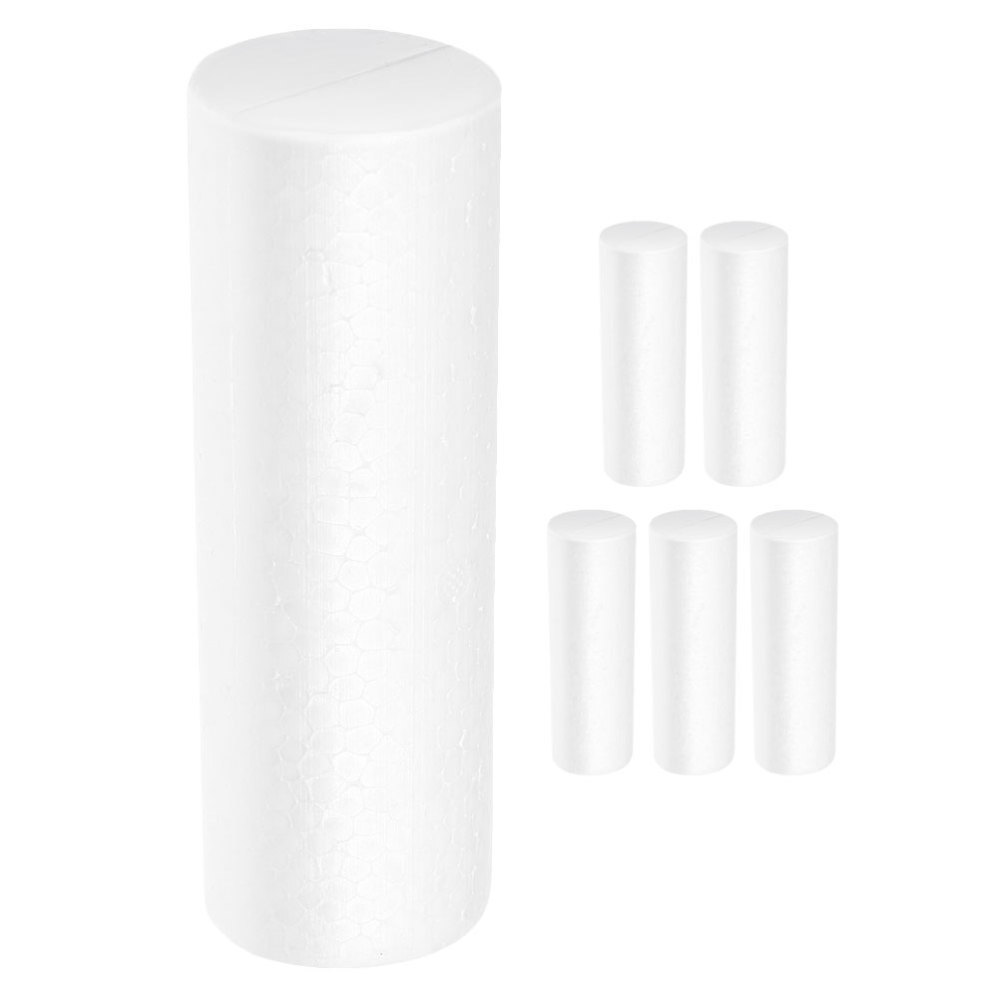 6 Pcs Foam Cylinder Floral Blocks Round Stickers Circle Toy