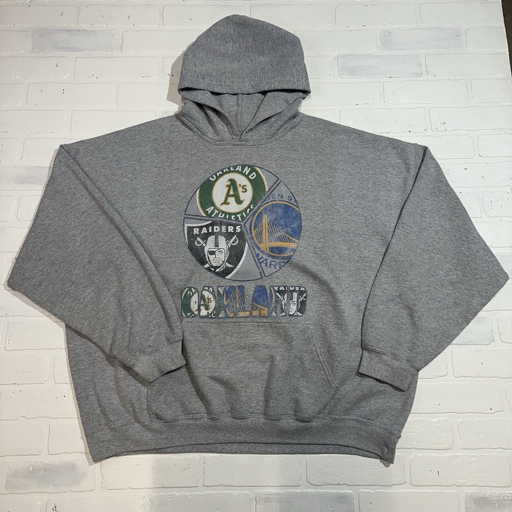Oakland Raiders Athletics Golden State Warriors Sweatshirt Hoodie 3XL