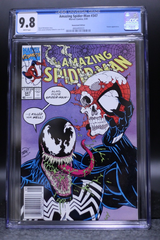 Amazing Spider-Man (1963) #347 Newsstand Erik Larsen Venom CGC 9.8 White Pages