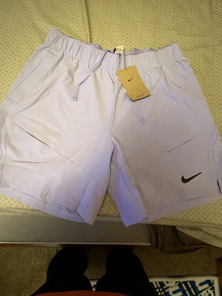 Nike Court Dry Fit 7” Tennis Shorts Mens Large With Purple Color NWT 🔥