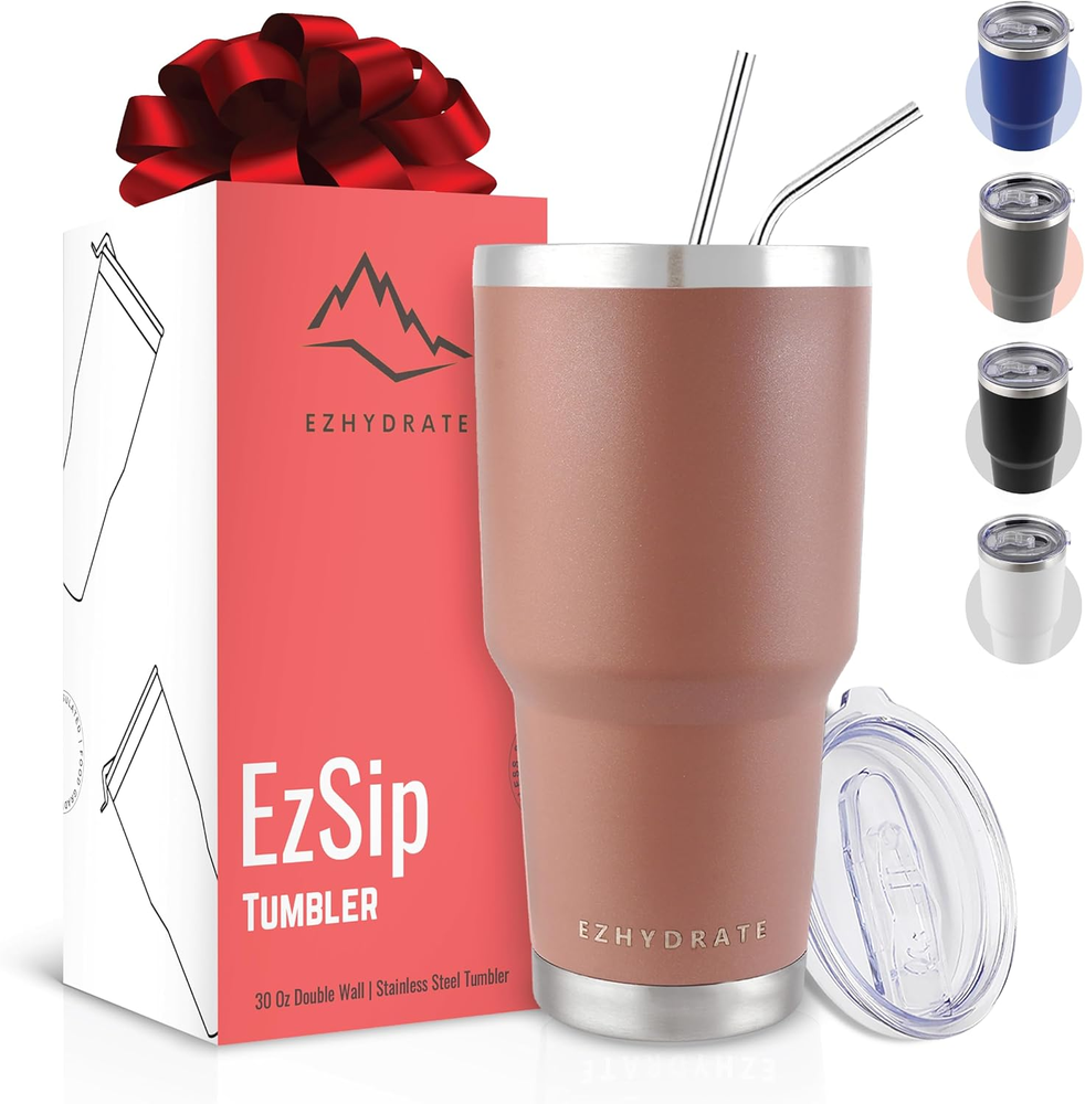 30 Oz Tumbler with Lid - Stainless Steel Vacuum Insulated Coffee Travel Mug Doub