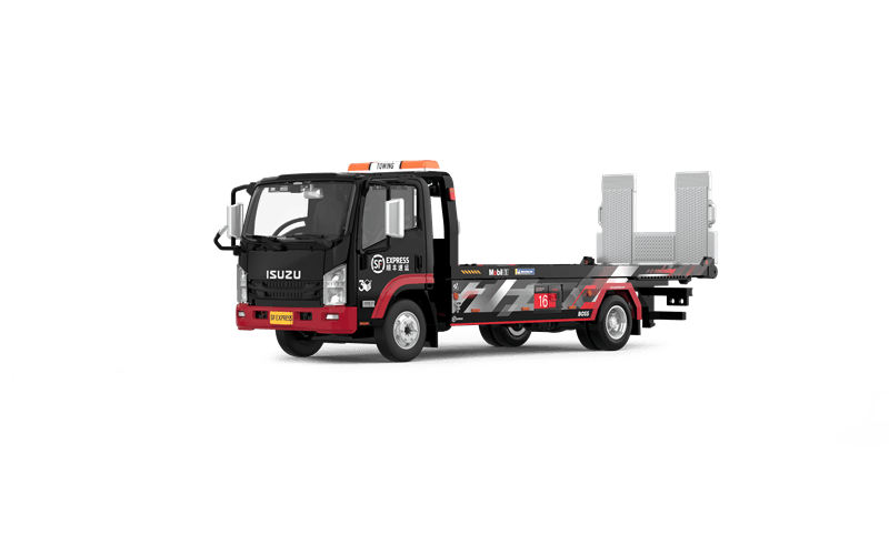 Tiny 1:64 CN27 Isuzu N Series SF Express Flatbed Trailer 2023 Diecast Model Car