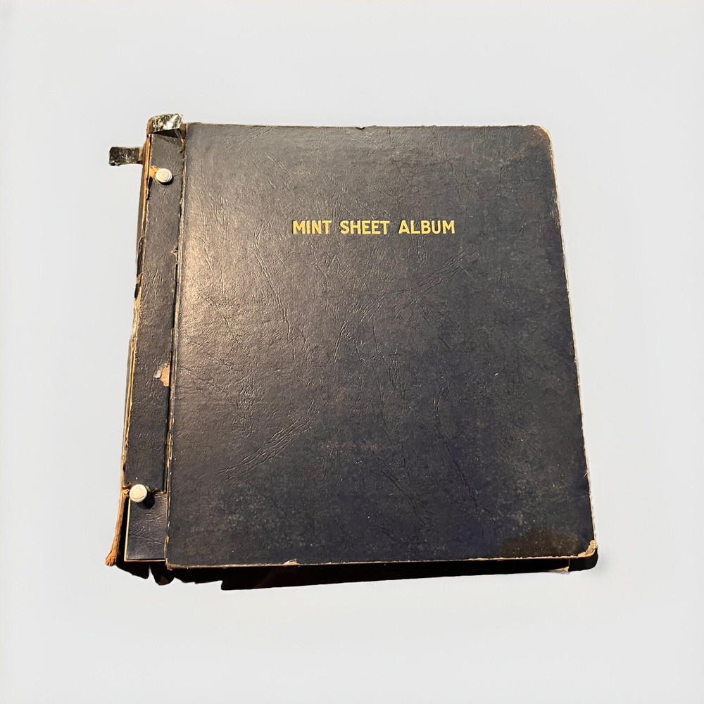 Vintage Stamp Collection in Mint Sheet Album Mostly 1940s and 1950s