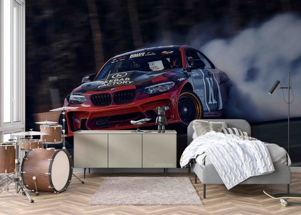 3D Racing Car Close-Up Wall Murals Wallpaper Murals Wall Sticker 13