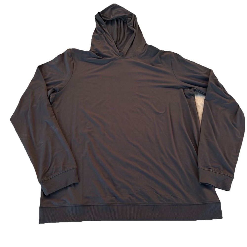 SKIMS Black Long Sleeve Hoodie Pullover Mens Size Large* Performance Casual READ