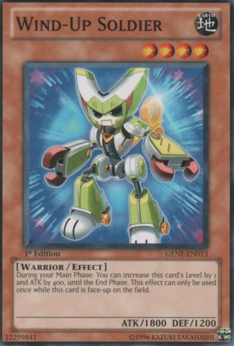 Wind-Up Soldier - GENF-EN013 - Common - 1st Edition x3 - Lightly Played