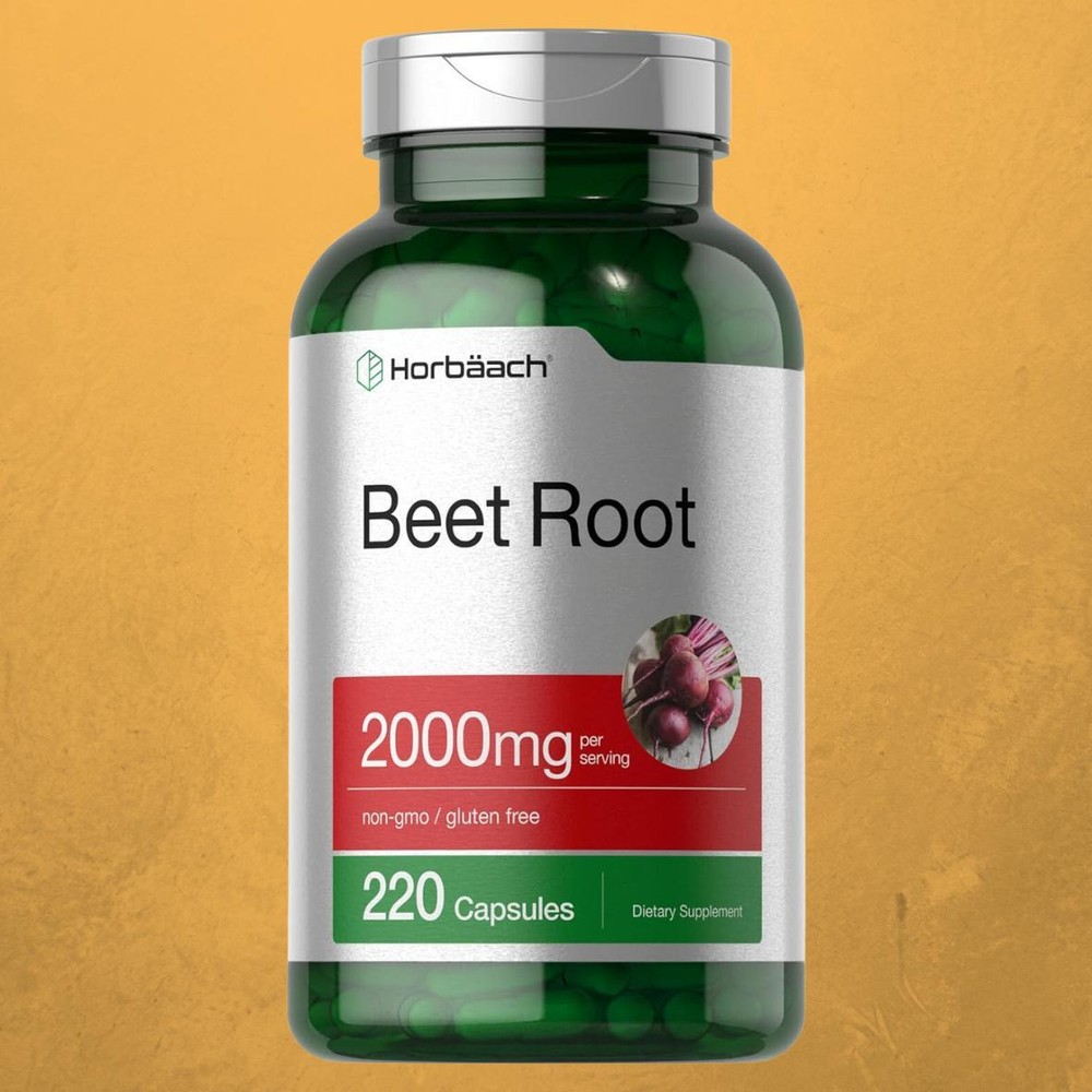 2000mg Beet Root Powder Capsules | 220 Pills | Natural Herbal Extract | Horbaach  