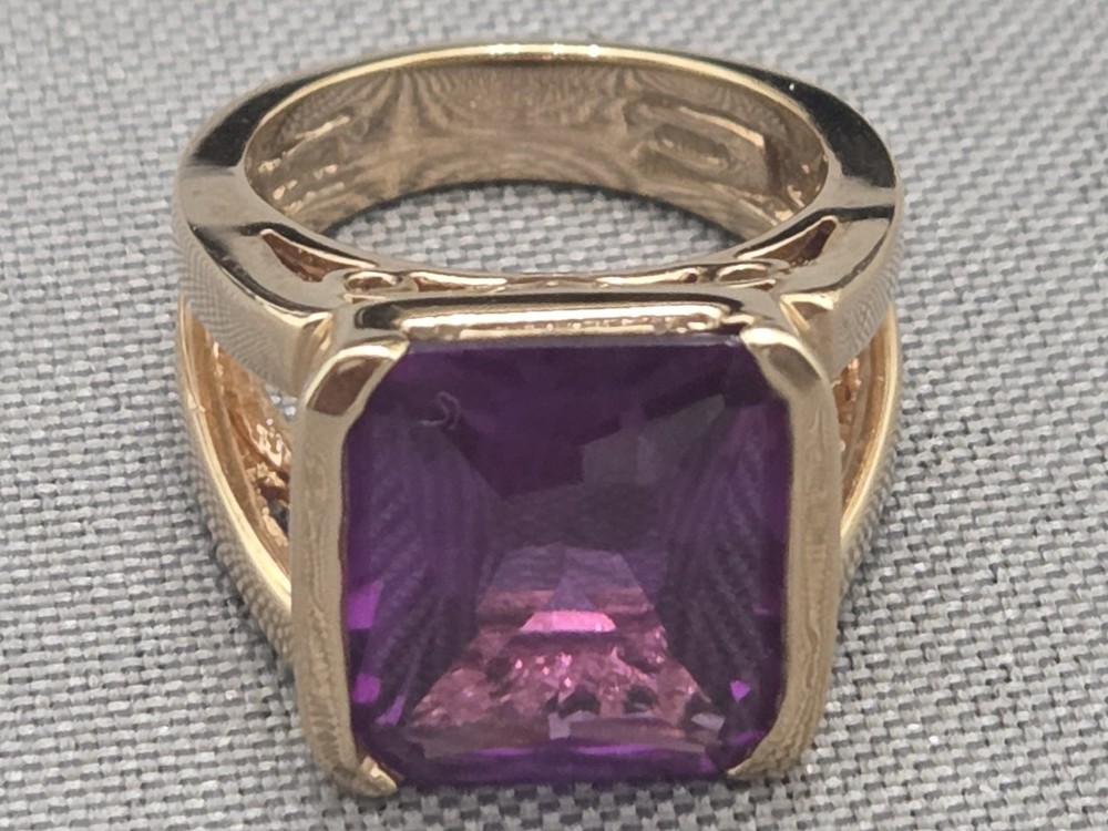 925 Vermeil Sterling Silver Ring 9.67 Grams Size 5 3/4