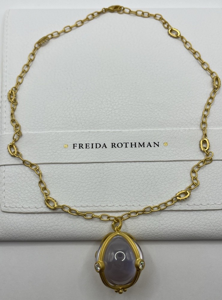 Freida Rothman Eclipse Orb Pendant Necklace 14k Gold Over Brass Core