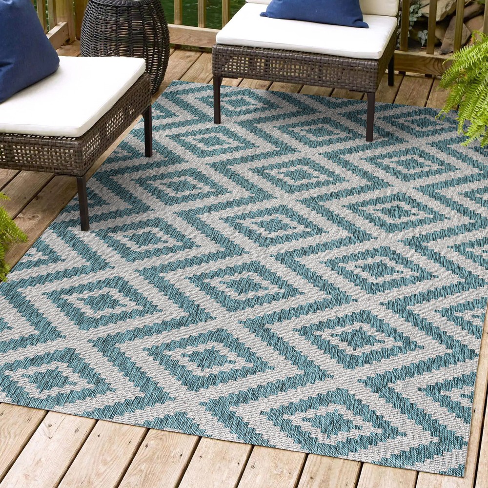 JONATHAN Y Santa Monica 4ft x 6ft Polypropylene LED Outdoor Runner Rug Light  
