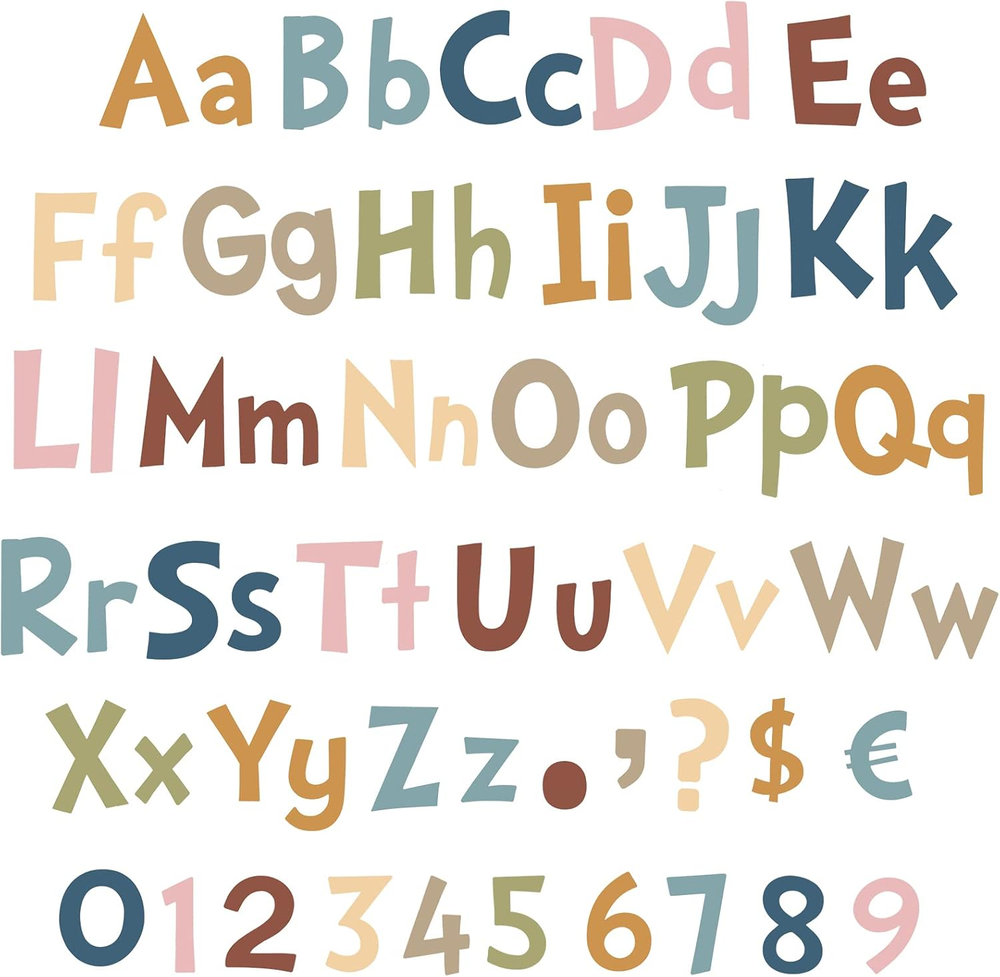 134 Pieces 5 Inch Bulletin Board Letters Alphabet Numbers Combo Set Letter Cutou