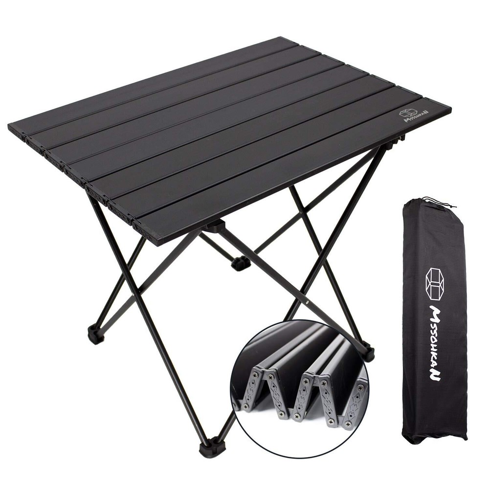 Camping Table Folding Portable Camp Side Table Aluminum Lightweight Carry Bag...
