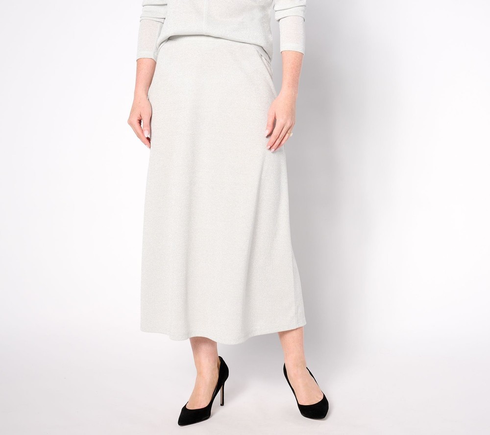 Peace Love World Women's Petite Skirt PS Label Pull-On White A664020