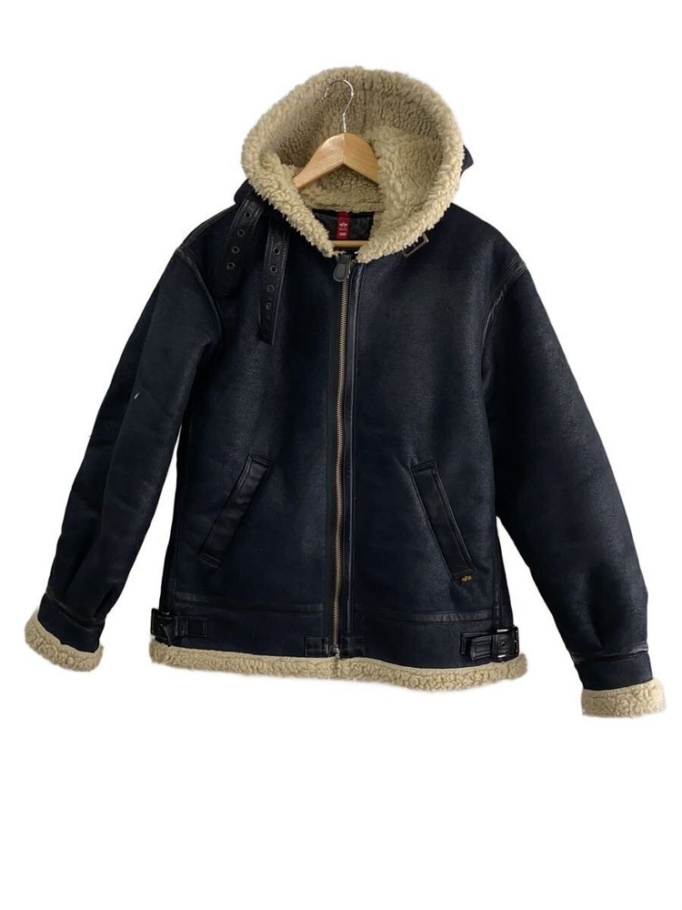 Alpha Industries B-3/Flight Jacket/Xl/ Leather/Blk/Ta1399-075 3406