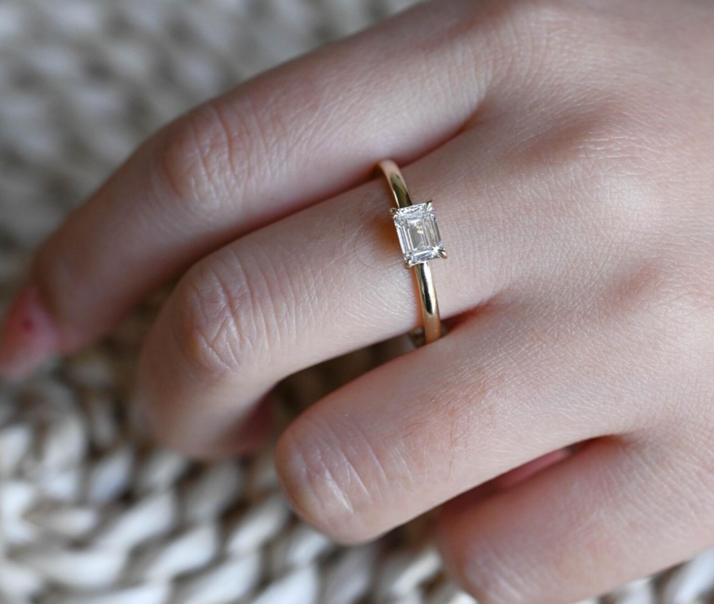 Christmas Sale ! 1.00CT Emerald Natural Diamond Women Gift Ring 14k Yellow Gold-image