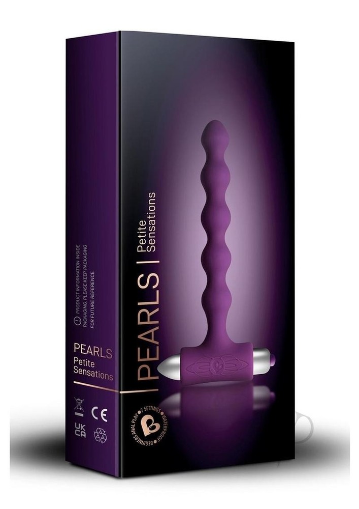 Petite Sensations Pearls Silicone Vibrating Anal Bead - Purple