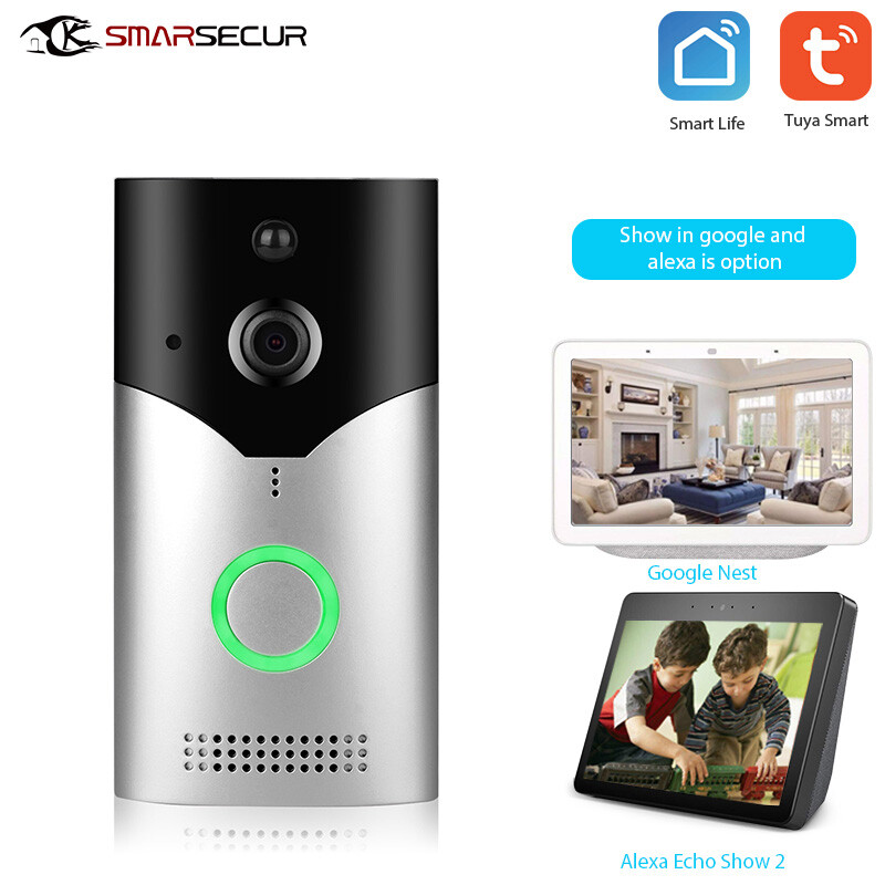 Tuya Smart WiFi Video Doorbell with PIR Motion Detection and Rainproof Design  