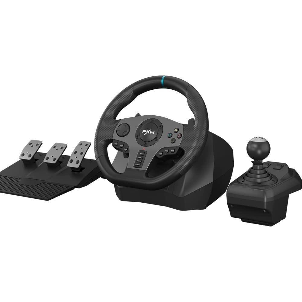 Gaming Steering Wheel with Pedals and Shifter for Series X S One PC