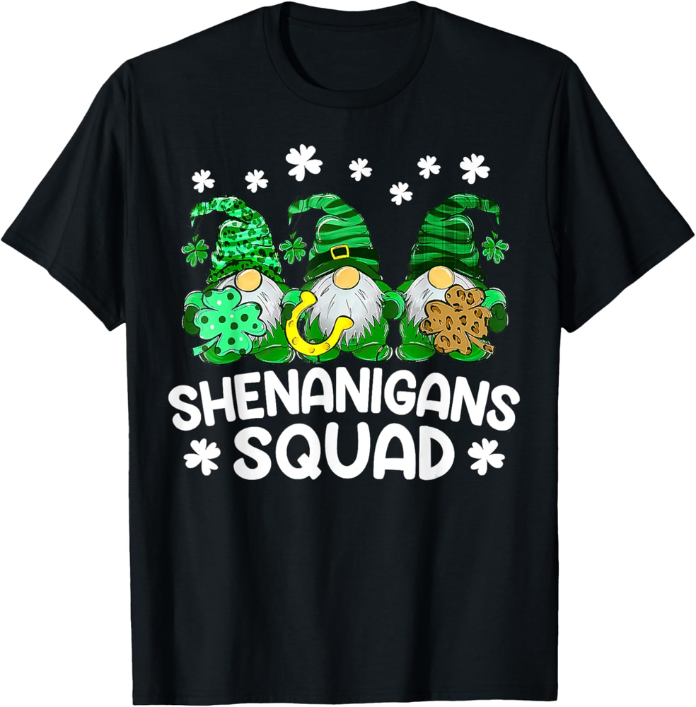 Patrick Shenanigans Squad Gnomes Funny St Patricks Day T Shirt