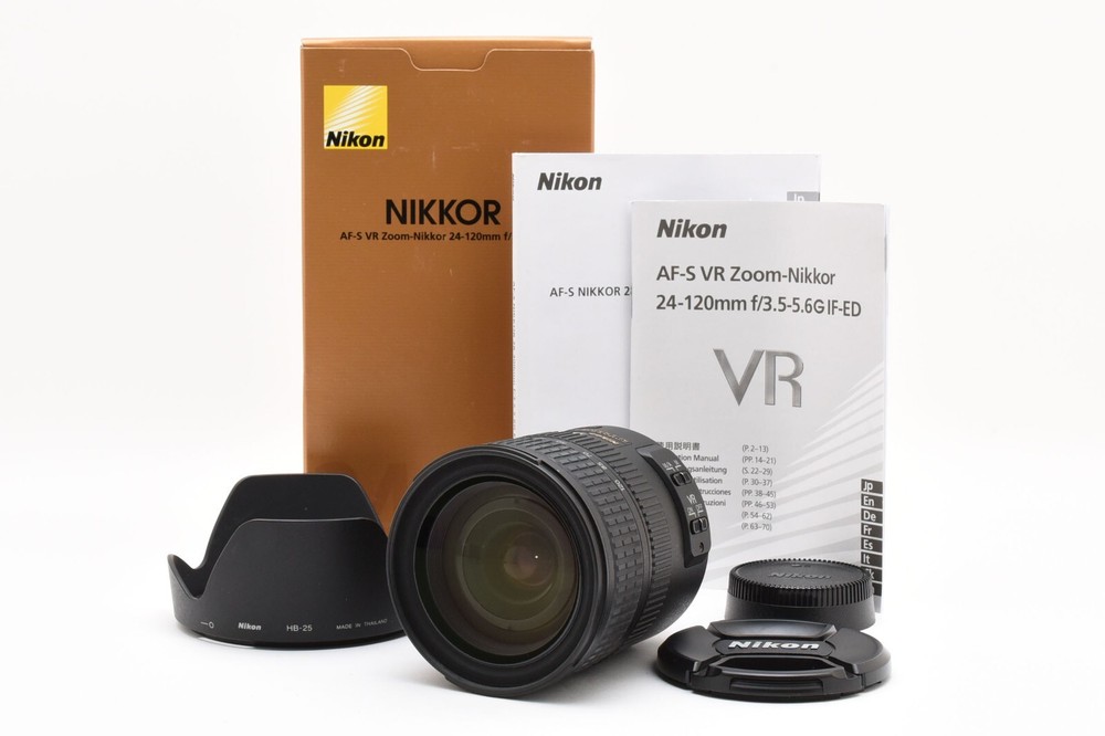 Nikon AF-S Nikkor 24-120mm f/3.5-5.6G VR ED IF Hood Caps instructions [Exc++]