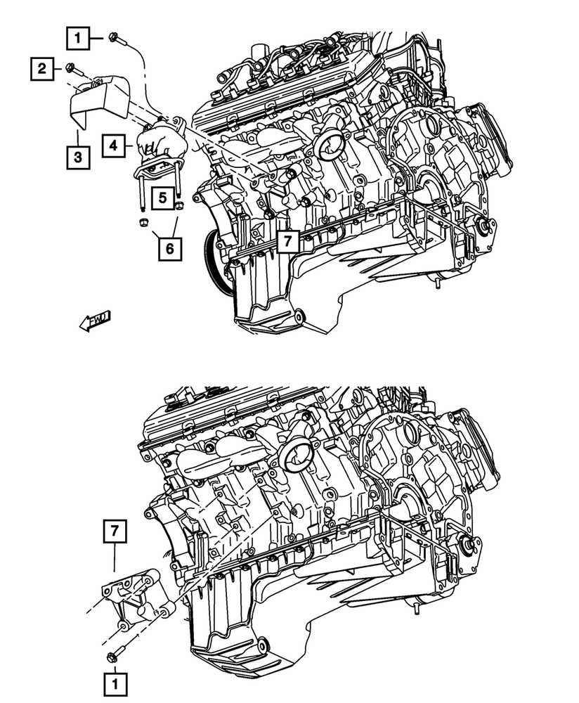 Genuine Mopar Engine Mount Insulator Right Side 5180406AE