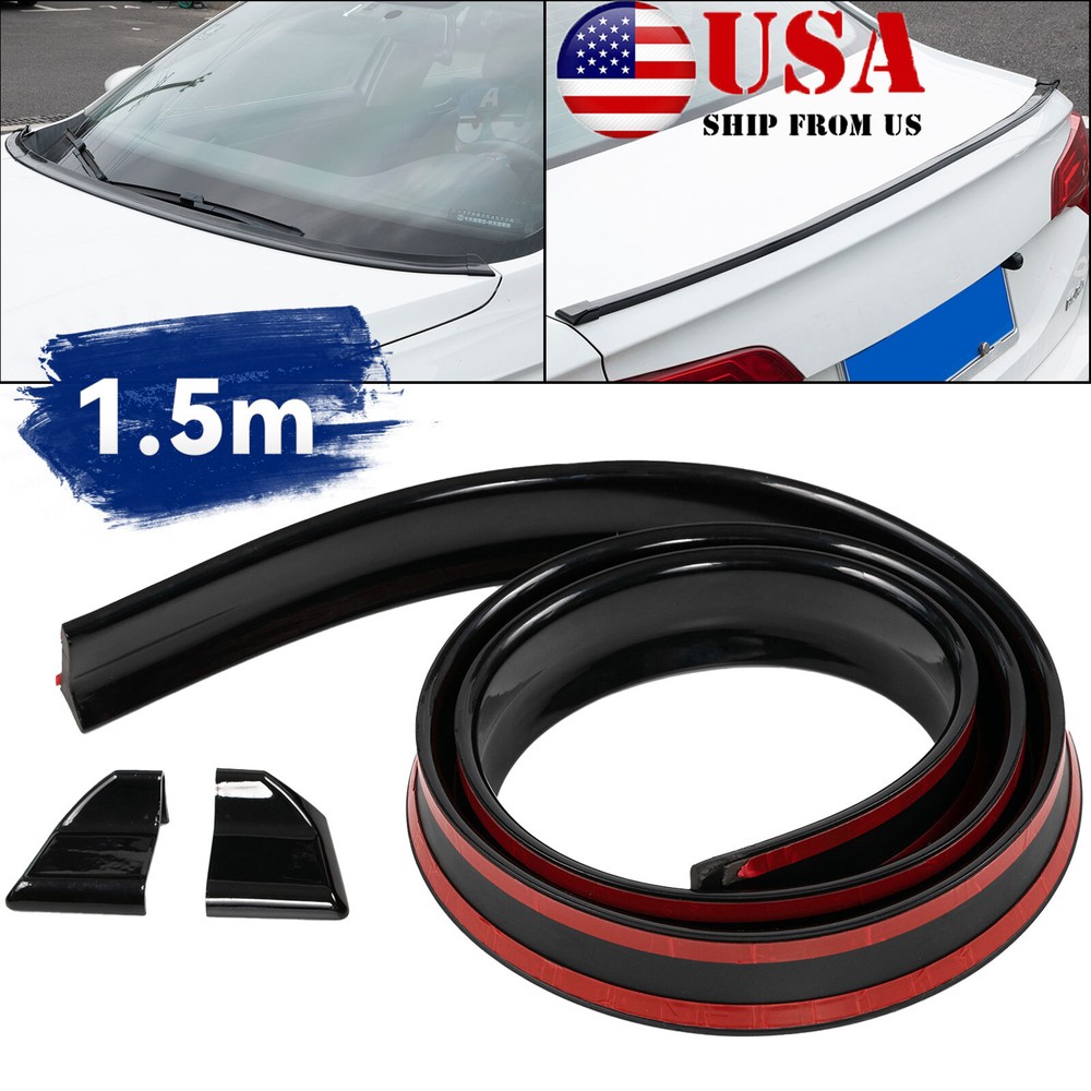 Gloss Black 59-Inch Universal Car Rear Roof Trunk Spoiler Wing Lip Trim