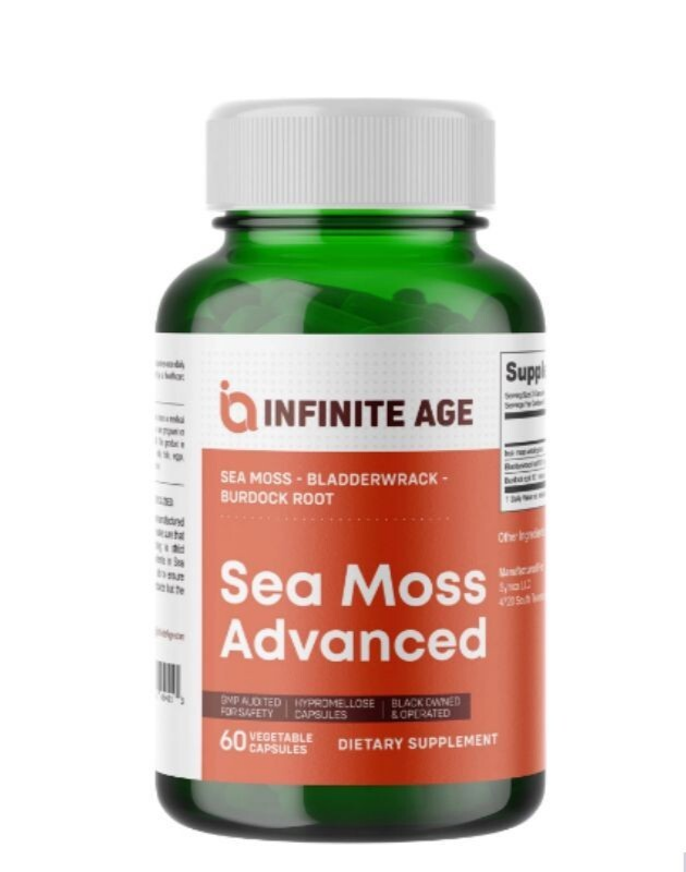 Powerful 1250mg Vegan Sea Moss Superfood - 60 Capsules