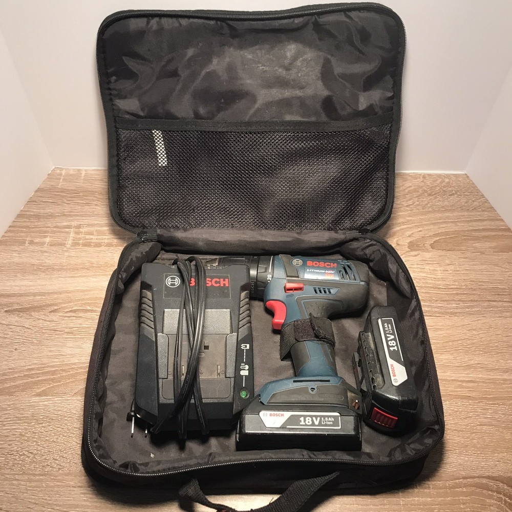 Bosch DDB181 18V Cordless Drill Kit with 2 Batteries Charger & Case Tested