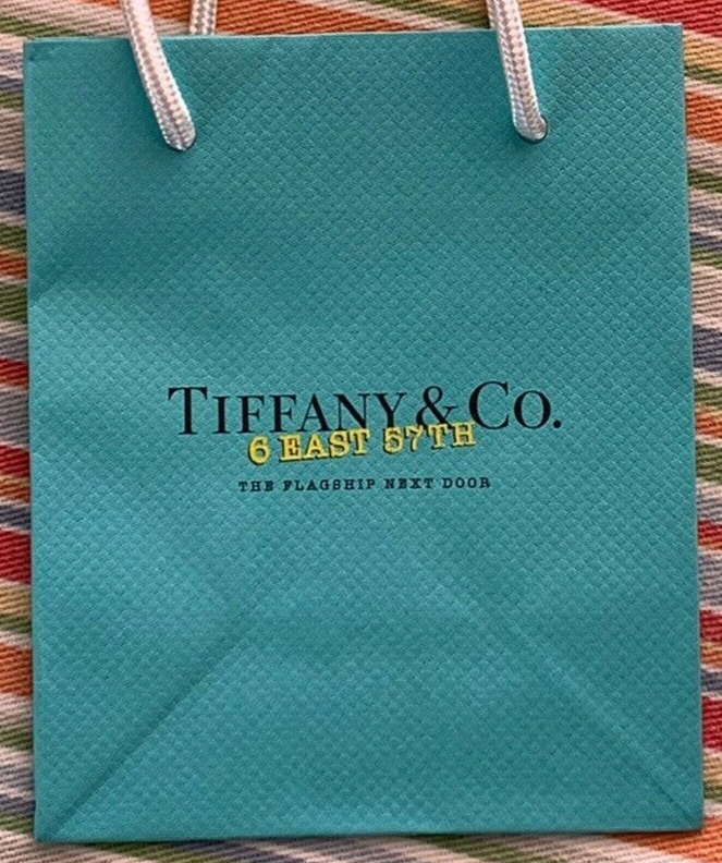 NEW TIFFANY & CO BLUE JEWELRY BAG 6 E57 SHOPPING LTD EDITION GIFT BAG 5 X 6 X 3