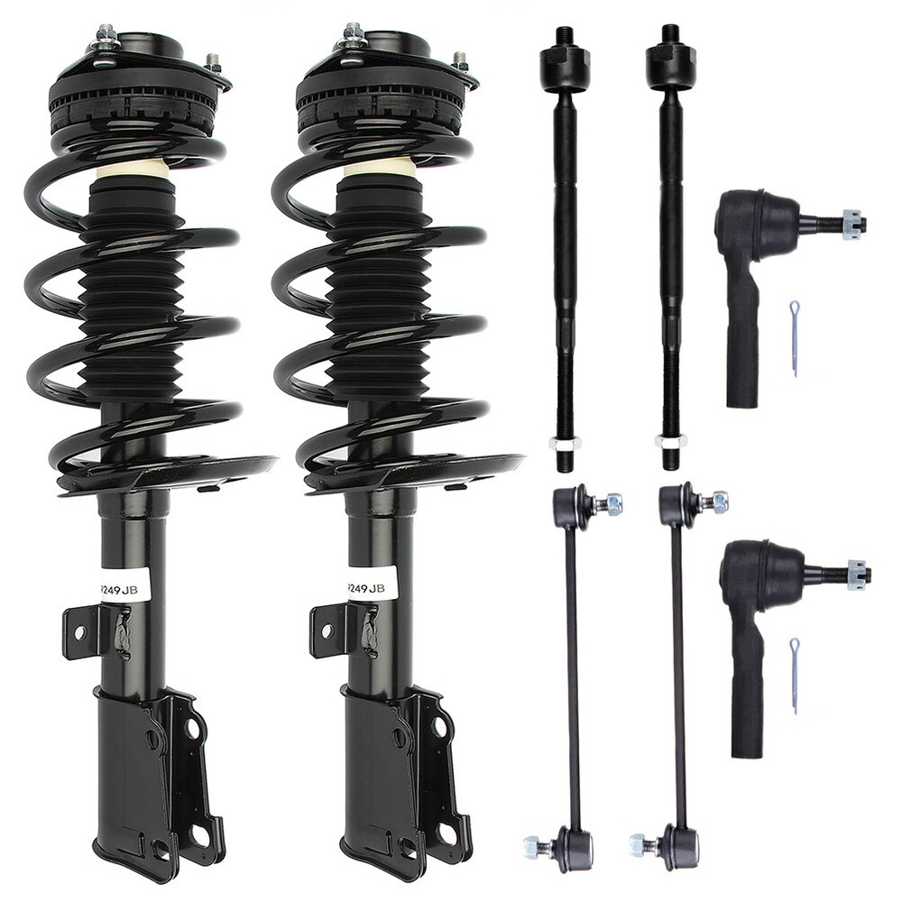 2008-2014 Dodge Avenger 2.4L Front Suspension Kit - Struts Sway Bar Tie Rods FWD