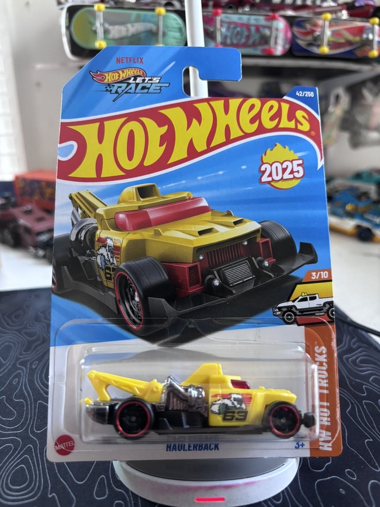 2025 Hot Wheels Haulerback Yellow 42/250 Hw Hot Truck 3/10  🔟