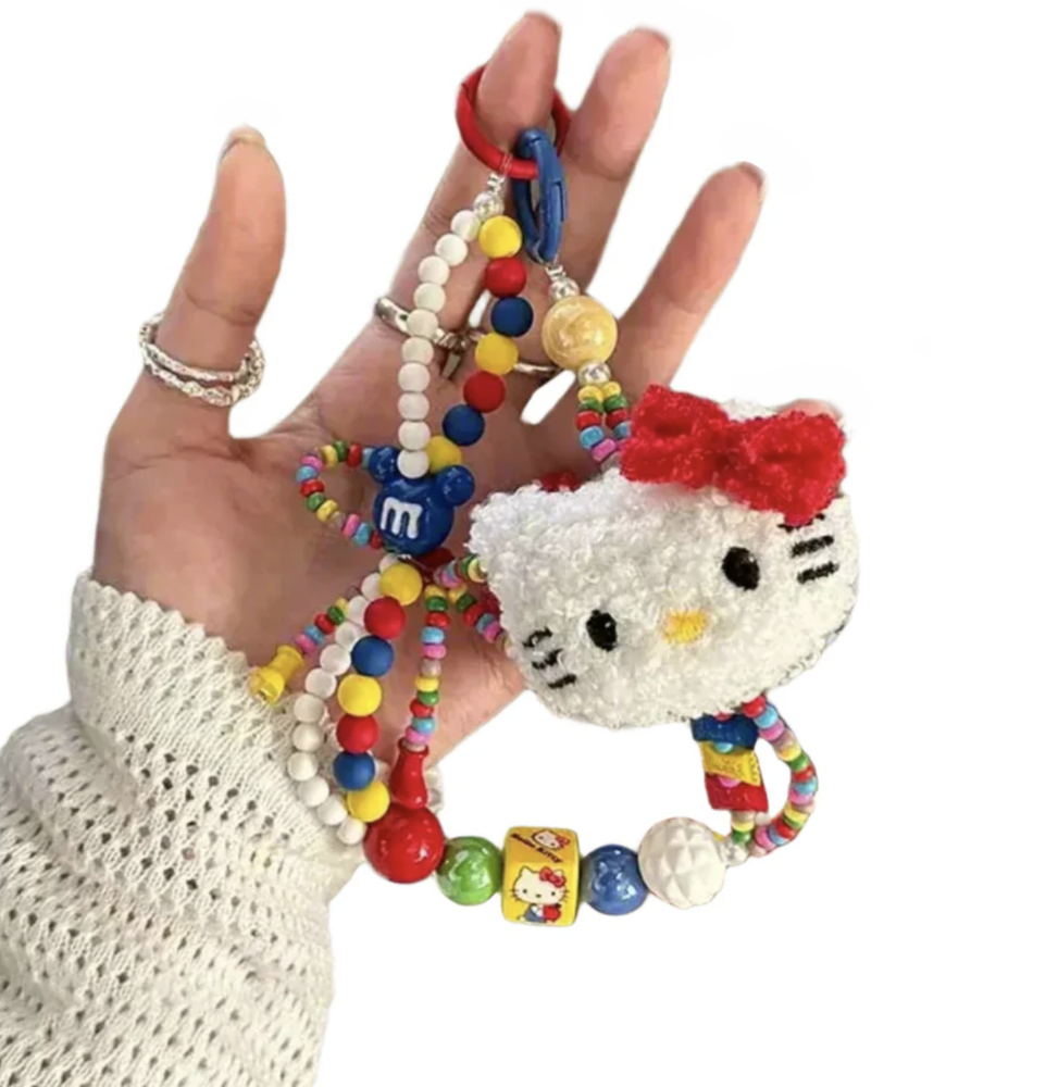 NWT Sanrio Hello Kitty Plush Keychain Clip for Purse Backpack Bag Charm