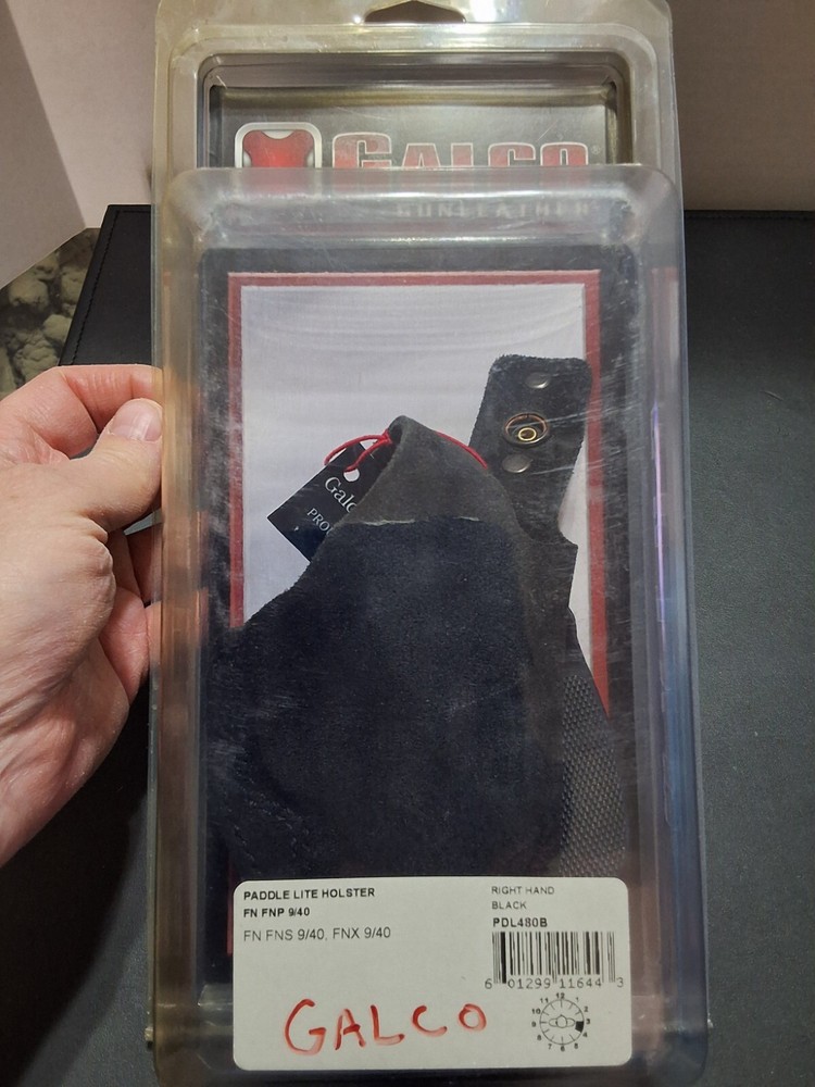 GALCO RIGHT HAND BLACK R/H PADDLE LITE HOLSTER FN, FNP, FNX 9/40 PDL480B NEW