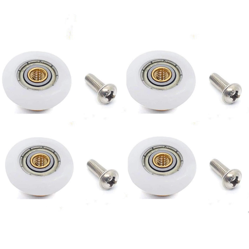 4-Pack Shower Door Rollers Wheels Replacement for Bathroom Glass Door Tracks