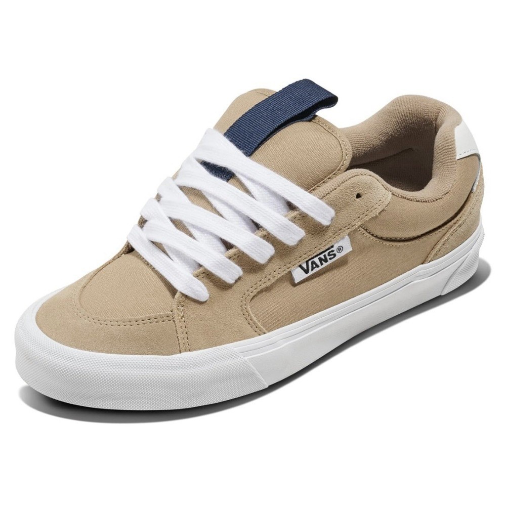 Vans Chukka Push Tan White Canvas Suede Skate Shoes VN000CZW4MG Mens Size 8