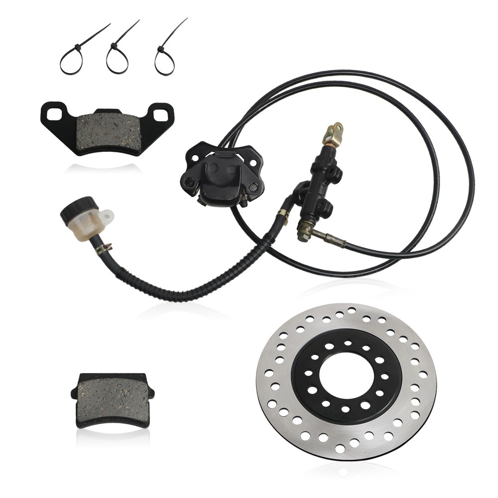 Rear Hydraulic Disc Brake Caliper System Pads Disk Rotor Set for Go-Kart