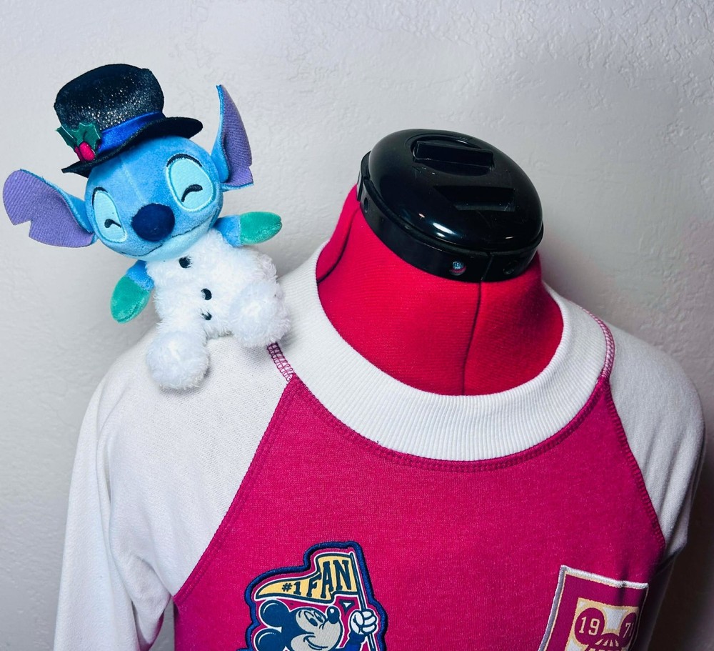 Disney  Stitch Holiday Snowman Christmas Magnetic Custom Shoulder Pal Plush