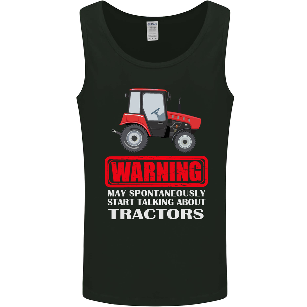 Talking About Tractors Funny Farmer Farm Mens Vest Tank Top