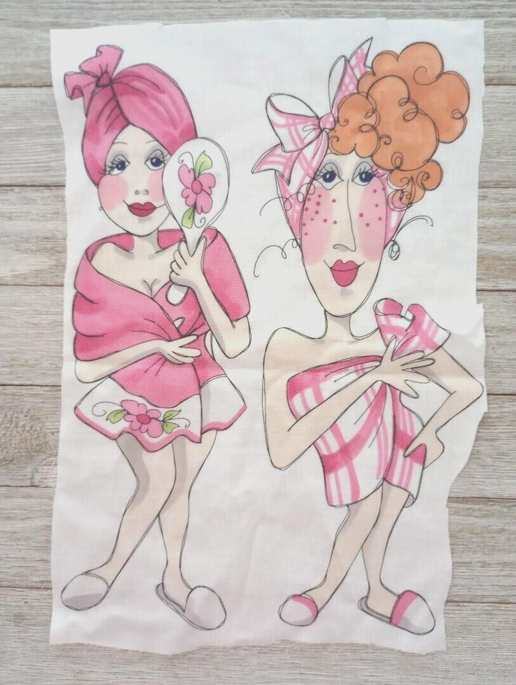 loralie bathettes ladies fun fabric 11 x 7 inch 2 ladies new