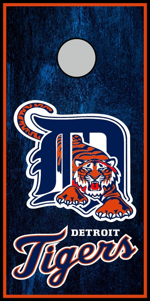 single ( 1 ) detroit tigers 157p cornhole board vinyl wraps